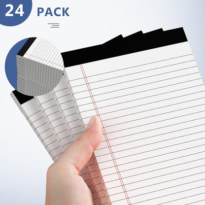 Nichela 5" x 8" Note Pads 12 Pack of Legal Pads 30 Sheets Notepad College Ruled Small Writing Pads Perforated Pages Paper Pads 80GSM Heavyweight Paper Note Pads for Home, Office, or School