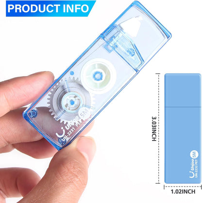Unjoo White Correction Tape, Easy To Use Cute Applicator for Instant Corrections, For school, Office Workers (Gradient Purple, 5M/196" x 0.2",12pack)