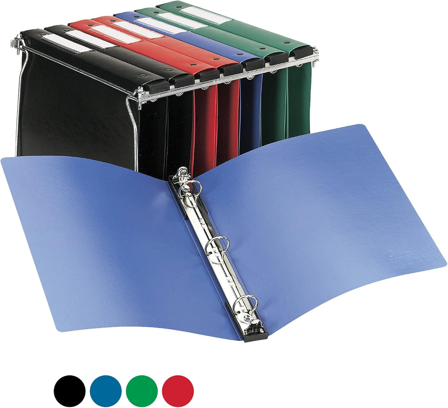 Avery Hanging Storage 3 Ring Binder, 1 Inch Round Rings, 1 Black Binder (14801)