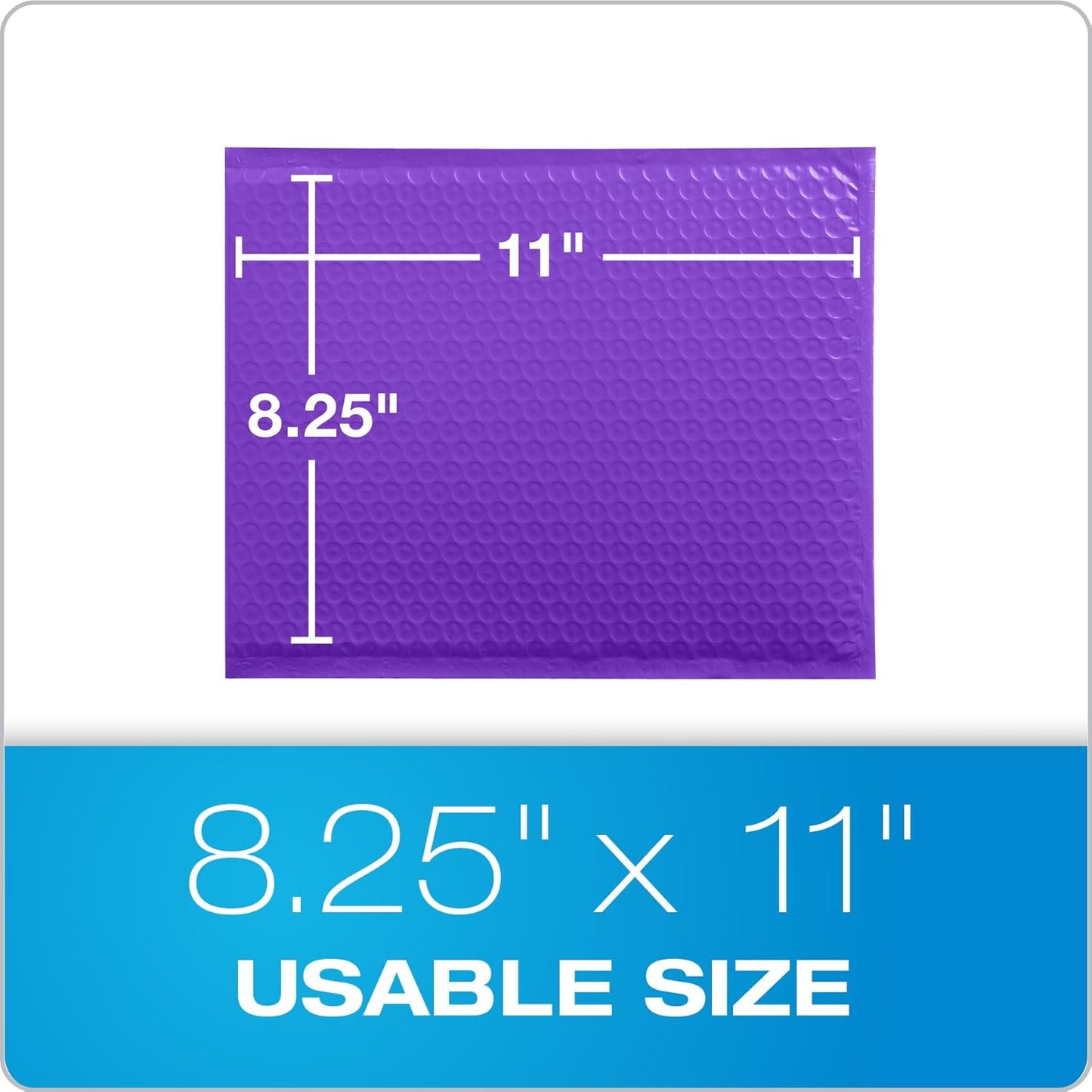 Quality Park Bubble Mailers, 8.5 x 11 Shipping Envelopes, Water Resistant White Poly Padded Envelopes, Redi-Strip Peel Off Closure, 25/Box (QUA85859)