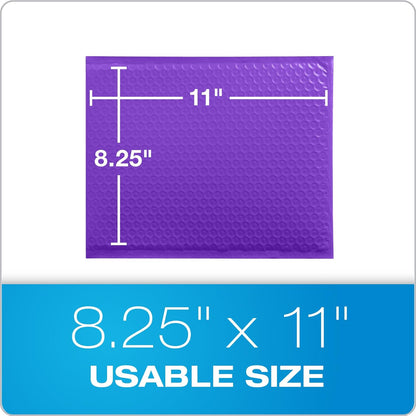Quality Park Bubble Mailers, 8.5 x 11 Shipping Envelopes, Water Resistant White Poly Padded Envelopes, Redi-Strip Peel Off Closure, 25/Box (QUA85859)