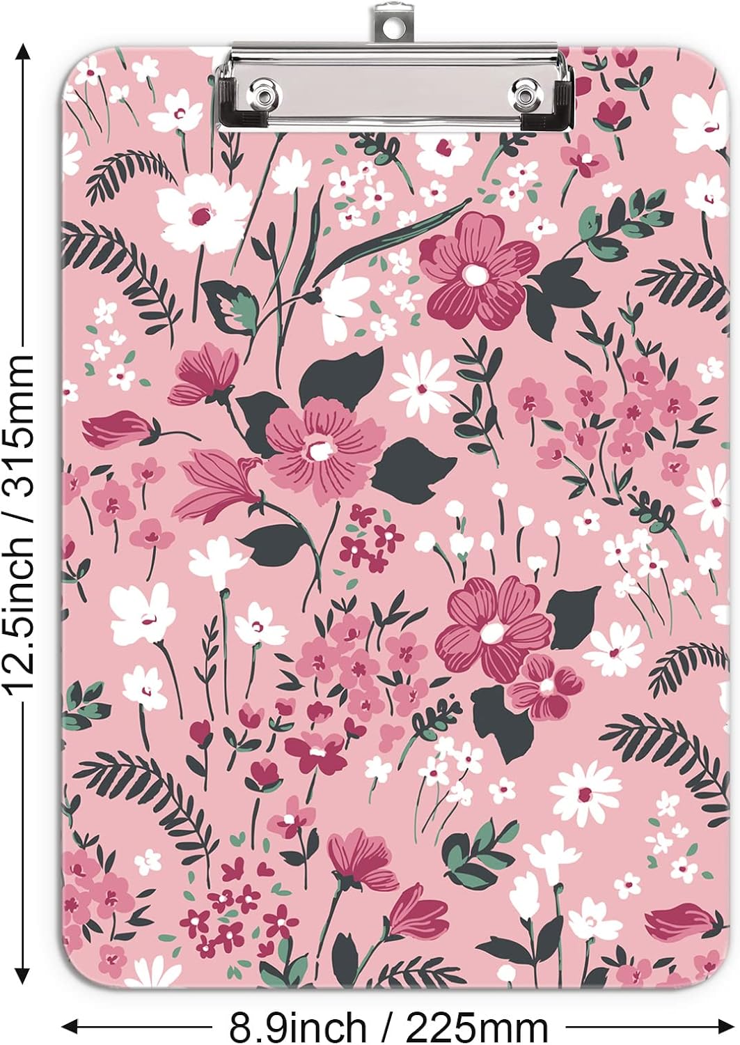 Hongri Plastic Cute Clipboard, Letter Size for Students, Teacher, Woman and Kids, Low Profile Clip, Decorative Pattern, Size 9 x 12.5 in, Dream Marble