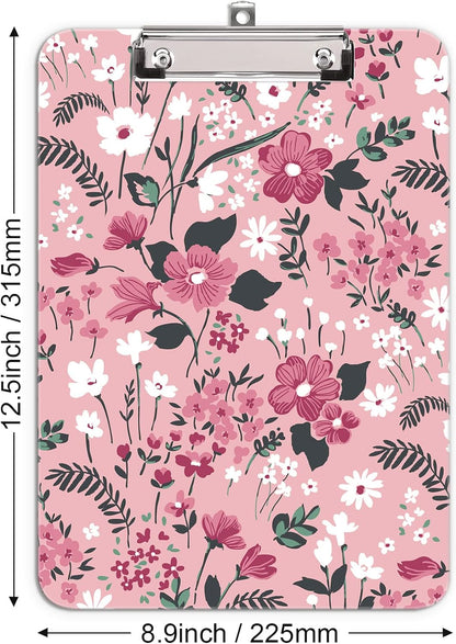 Hongri Plastic Cute Clipboard, Letter Size for Students, Teacher, Woman and Kids, Low Profile Clip, Decorative Pattern, Size 9 x 12.5 in, Dream Marble