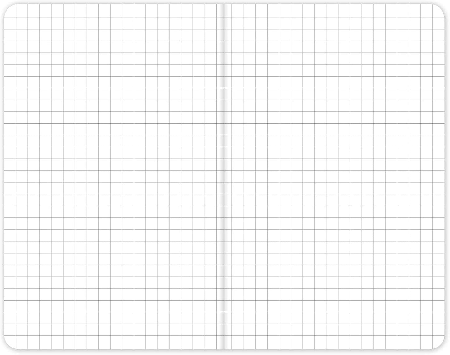 Elan Publishing Company Field Notebook/Pocket Journal - 3.5"x5.5" - Black - Graph Memo Book - Pack of 5