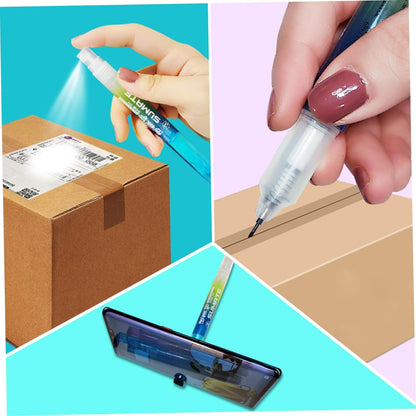 3PCS Privacy Spray Pen Thermal Eraser White Out Liquid with Lid Spray Quick Dry Portable Correction Fluid for Document, Label, Package, Shipping Addresses Privacy Cover, Liquid White O