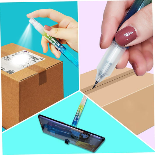 3PCS Privacy Spray Pen Thermal Eraser White Out Liquid with Lid Spray Quick Dry Portable Correction Fluid for Document, Label, Package, Shipping Addresses Privacy Cover, Liquid White O