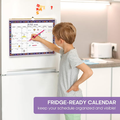 Calendar 2026-2027, Monthly Wall Calendar Runs Until June 2027, 11.5" x 14.8", Spiral Binding Hanging Wall Calendar, Perfect for Home or Office,Floral