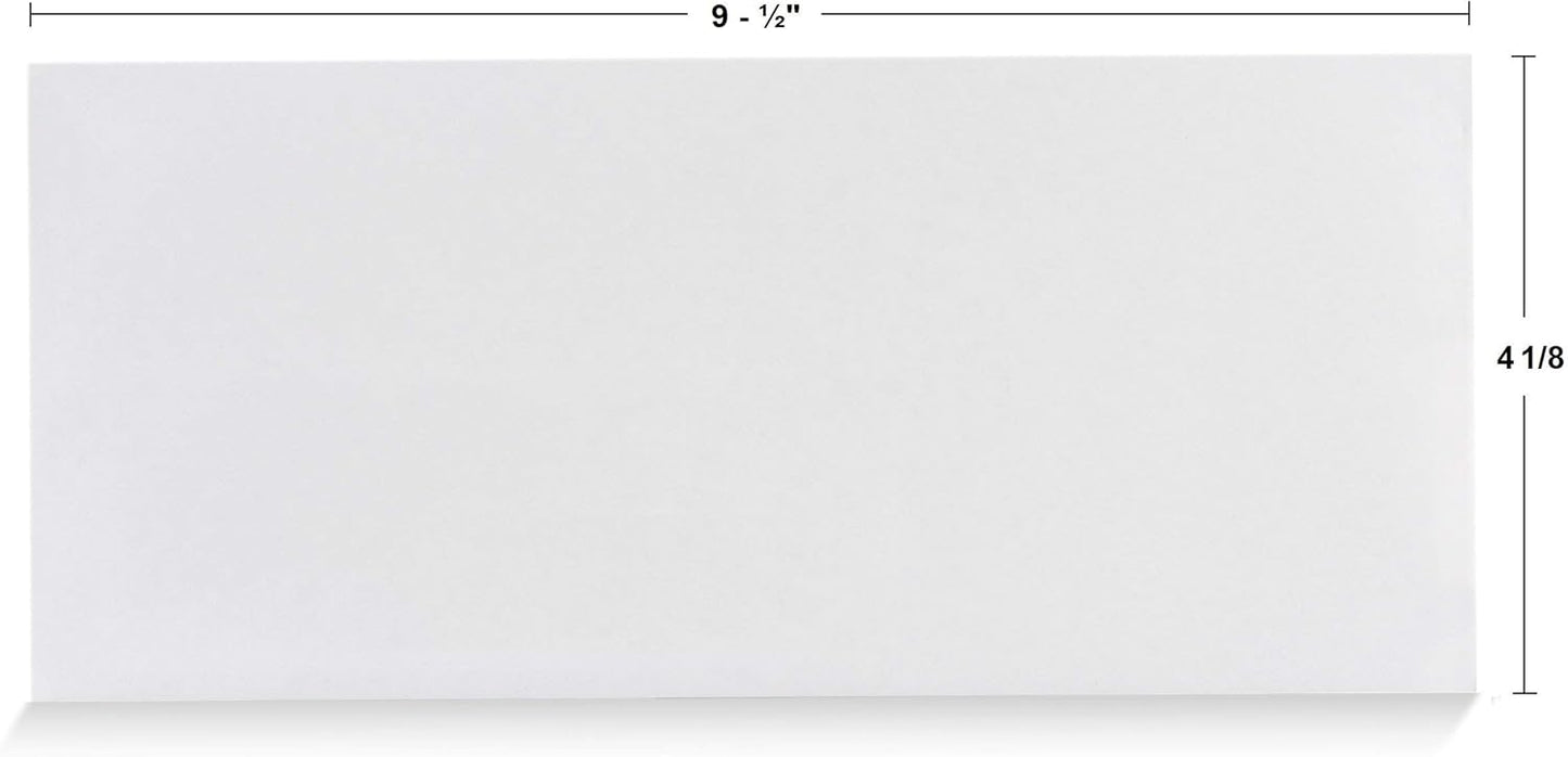 Aimoh #10 Security Self Seal Envelopes – 100 Qty |No Window, EnveGuard, 4⅛ x 9½", White, 24 LB, 100 Count (34100)