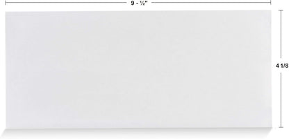 Aimoh #10 Security Self Seal Envelopes – 100 Qty |No Window, EnveGuard, 4⅛ x 9½", White, 24 LB, 100 Count (34100)