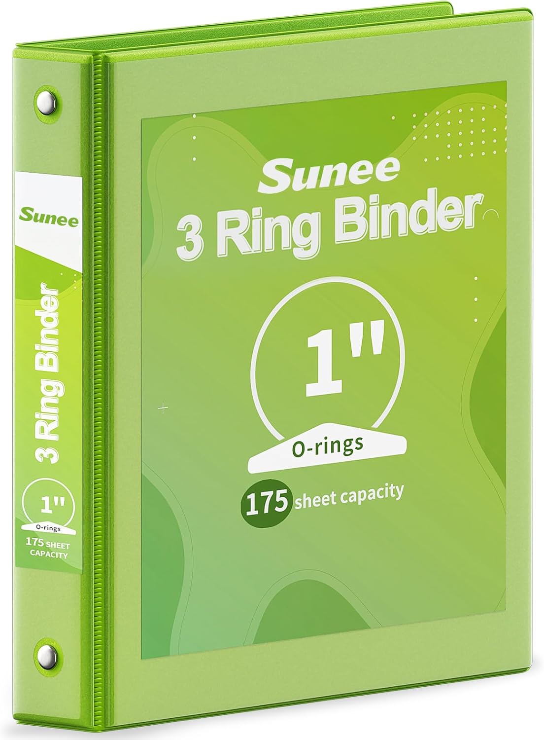 SUNEE 3 Ring Binder 3 Inch 1 Pack, Clear View Binder Three Ring PVC-Free (Fit 8.5x11 Inches) for School or Office Supplies, Pink