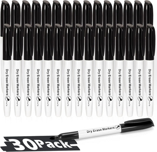 Duchong 30 Packs Dry Erase Markers in 15 Colors, Fine Tip Whiteboard Markers for Kids Teachers, Dry Erase Pens Bulk for Classroom Home, Back to School Supplies