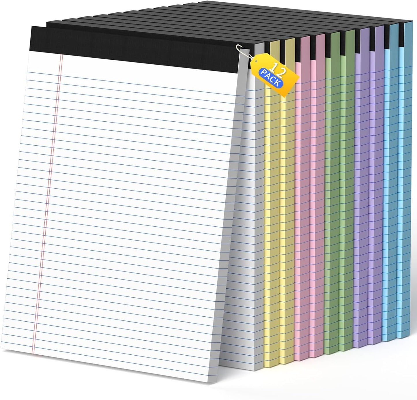Legal Pads 8.5 X11, Narrow Ruled Notepads, 2 Pack, 50 Sheet/Pad, White Legal Pads, Tear Off Notepad, Perforated Writing Pad, Notebook Paper College Ruled, Notepads for Office Home School, Notepad