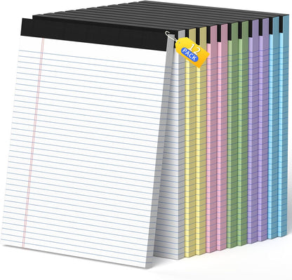Legal Pads 8.5 X11, Narrow Ruled Notepads, 2 Pack, 50 Sheet/Pad, White Legal Pads, Tear Off Notepad, Perforated Writing Pad, Notebook Paper College Ruled, Notepads for Office Home School, Notepad