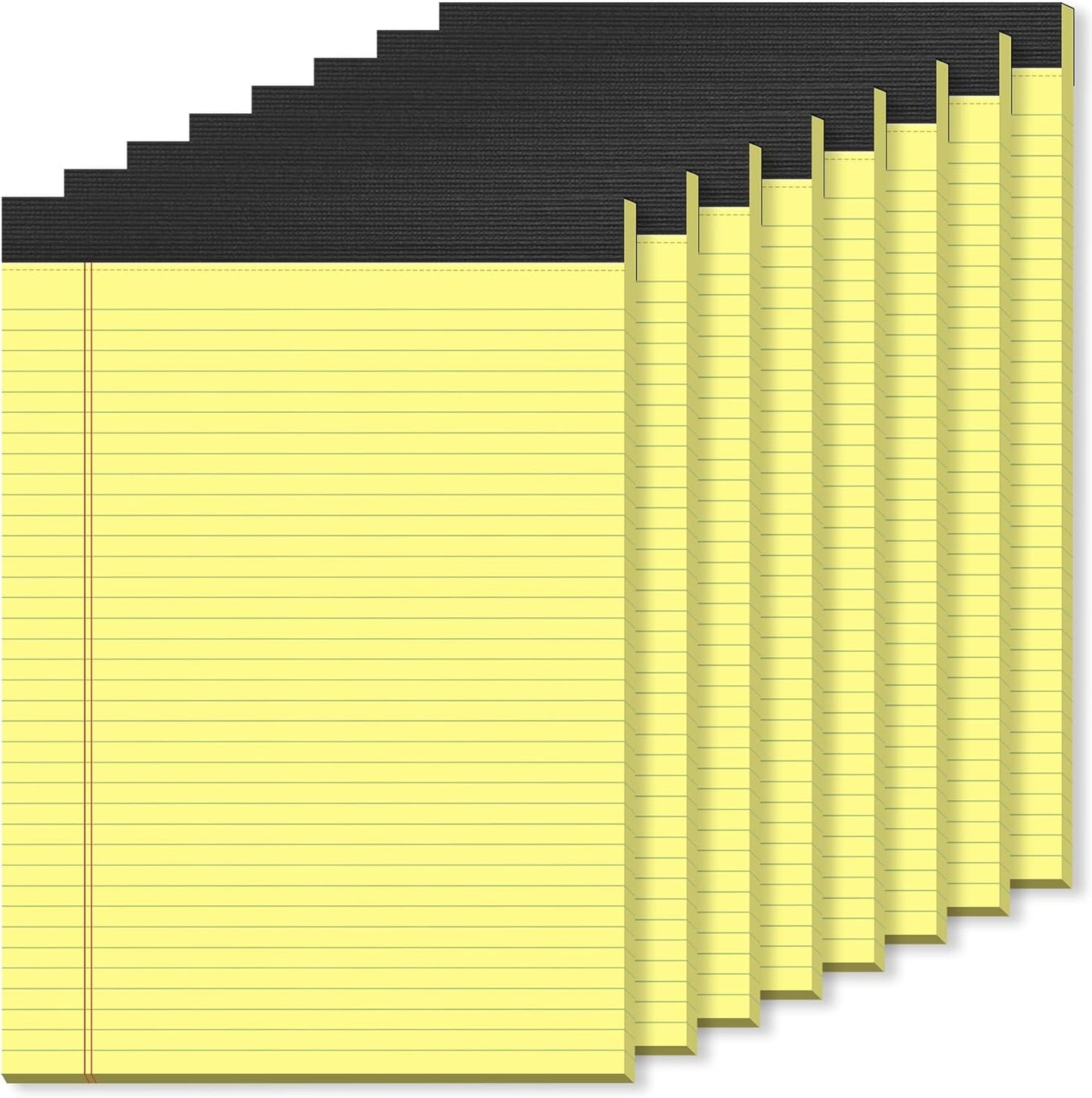 8 Pack Yellow Legal Pads 5x8 Small Note Pads 240 Sheets Perforated Yellow Pads Paper Narrow Ruled Writing Pad 80gsm Premium Thick Paper College Ruled Legal Notepads for Students, Office, Business