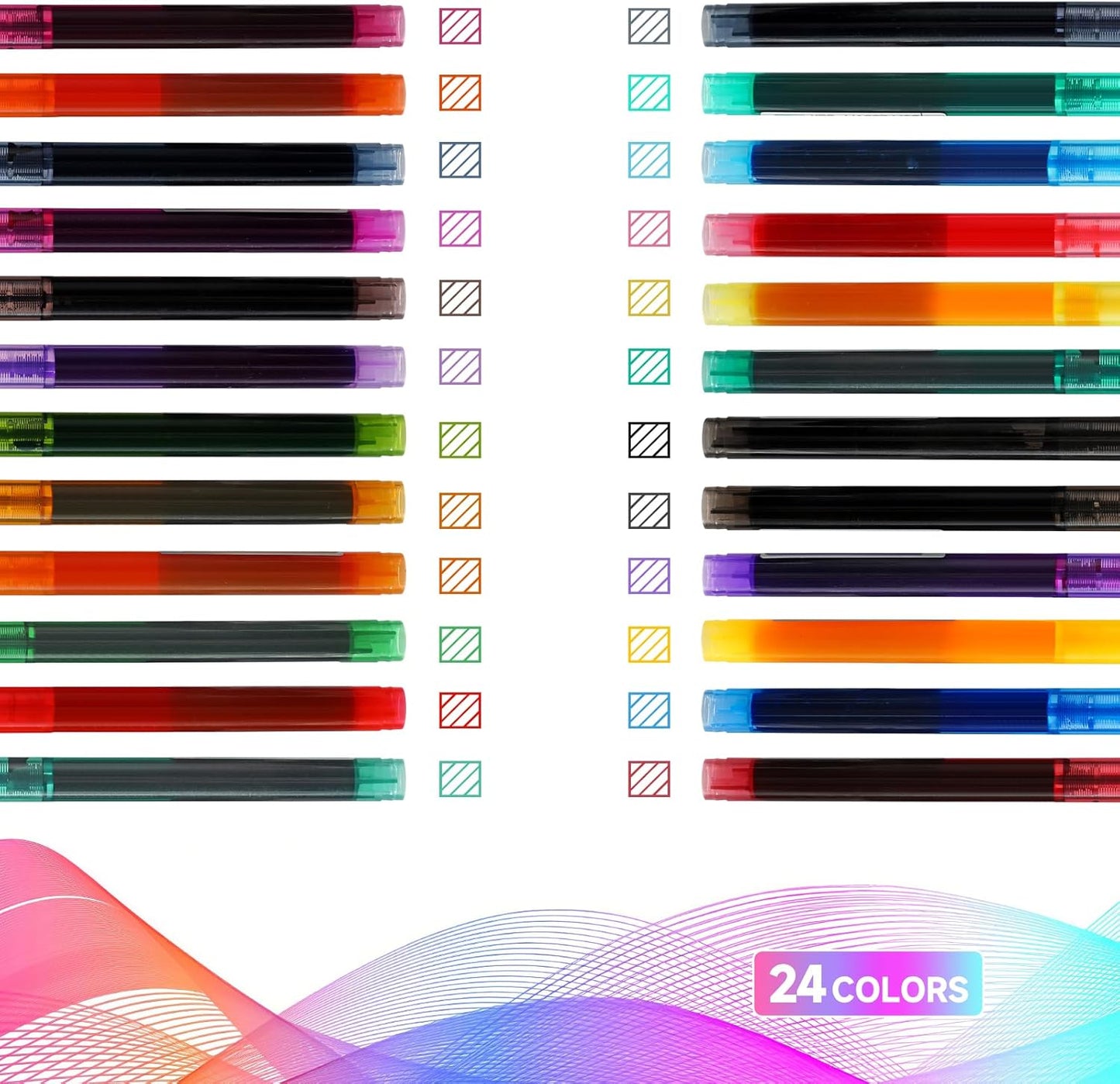 RIANCY 12 Pack Black Liquid Ink Rollerball Gel Pens, 0.5mm Extra Fine Point Tip, Smooth Writing Quick Drying No Smear No Bleed for Journaling, Drawing, Sketching, School Notes & Art Supplies