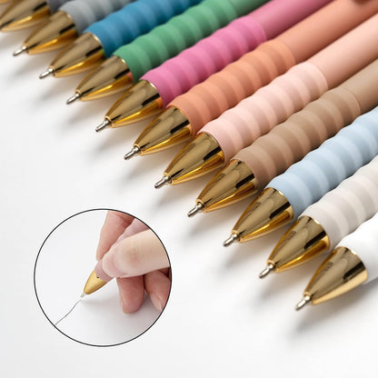 Linbsunne Ballpoint Pens Black Medium Point 1mm Pen with Super Soft Grip Ball Point Pen for Men Women Retractable Pens