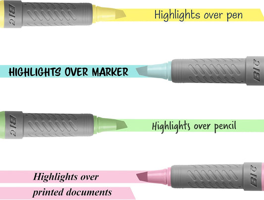 BIC Brite Liner Highlighters, Chisel Tip, 12-Count Pack of Highlighters Assorted Colors, Ideal Highlighter Set for Organizing and Coloring