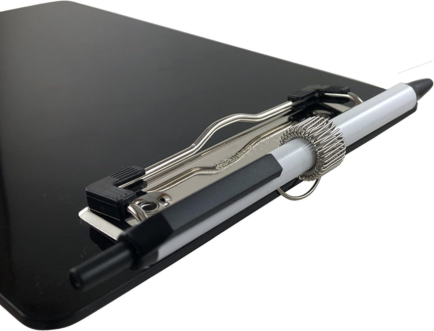 Trade Quest Small Memo Clipboard 6'' x 9'' Pen Holder Clip Plastic (Black) (Pen Included) (Pack of 6)