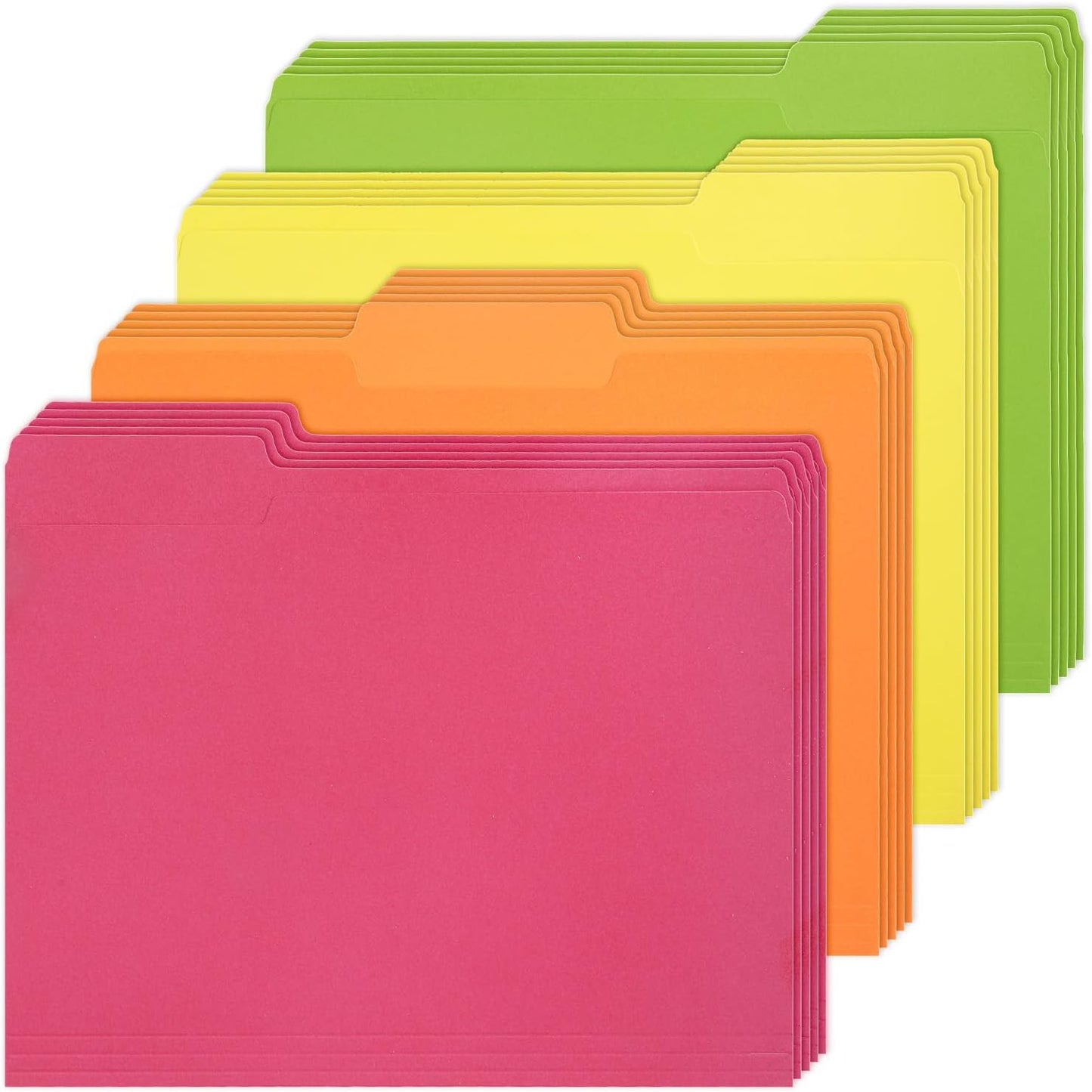 Whaline 24 Pack Dusty Blue File Folders Letter Size Gradient Blue File Pockets with 1/3 Cut Tab 8.9 x 11.6 Inch 4 Colors Documents Folders for Home Office Classroom Supplies