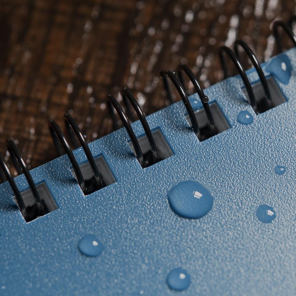 Rite In The Rain Weatherproof Stapled Notebook, 4.625" x 7", Orange Cover, Universal Pattern, 3 Pack (No. OR71FX)