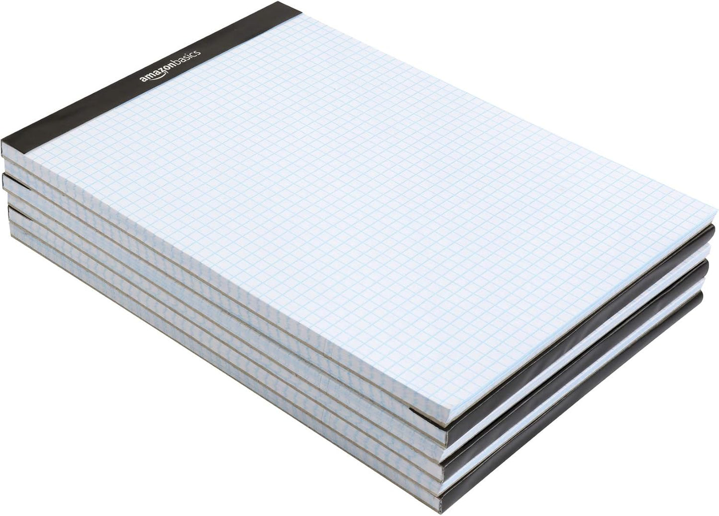 Amazon Basics Quad-Ruled Graph Paper Pad with Sturdy Back, Perforated, 8.5" x 11.75", White, 100 Sheets/Pad, 2-Pack