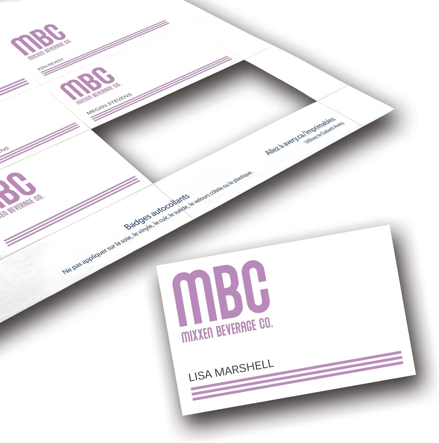 Avery Customizable Name Badge Inserts for Name Tag Holders, 3" x 4", White, Laser/Inkjet Printable, 300 Total (5392)