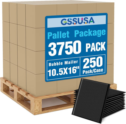 GSSUSA Black Bubble Mailers 4x8 Inches 50 Pack, Usable Size 4X7" Bubble Envelopes for Small Business, Padded Envelope, Shipping Mailers, Packaging Bags, Mailing Envelopes, Shipping Supplies
