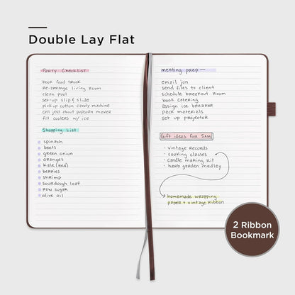 &And Per Se Lined Journal Notebook, 160 Pages, A5 5.7 x 8 inches College Ruled Thick Paper Notebook Journals for Writing, Hardcover Notebooks for Women Men Office School (1 Pack, Green) - Colors B