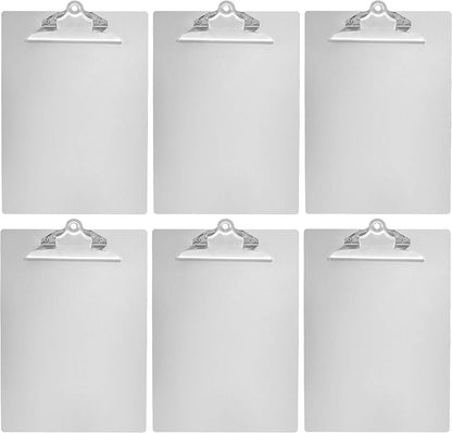 Amazon Basics Aluminum Clipboard, Letter Size, Office Supplies, 2-Pack, Silver