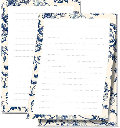 2 Pack Sticky Notes 4x6 in, Funny Large Notepads with Lines, Cute Self-Stick Memo Note Pads for Office, Home, Meeting Luxury Boho Flowers