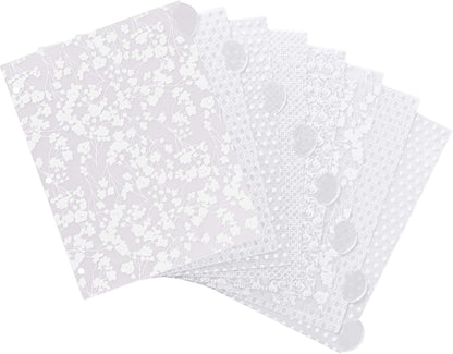 Avery Insertable Style Edge Plastic Dividers for 3 Ring Binders, 8-Tab Set, Assorted White Frosted Designs, 1 Set (11291)