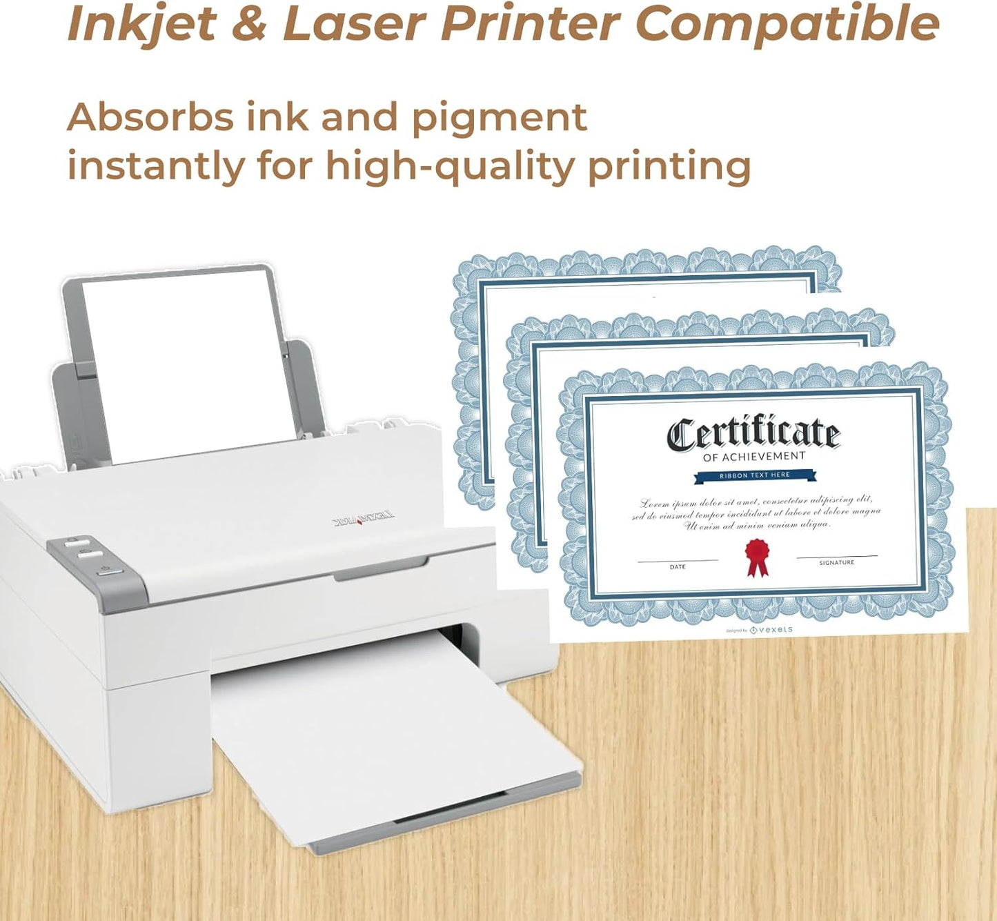 100 Sheets White Cardstock 8.5 x 11, Creebe 80lb Thick White Card Stock, 240gsm Certificate Printer Paper for Invitations, Crafts, Diy Cards, Wedding
