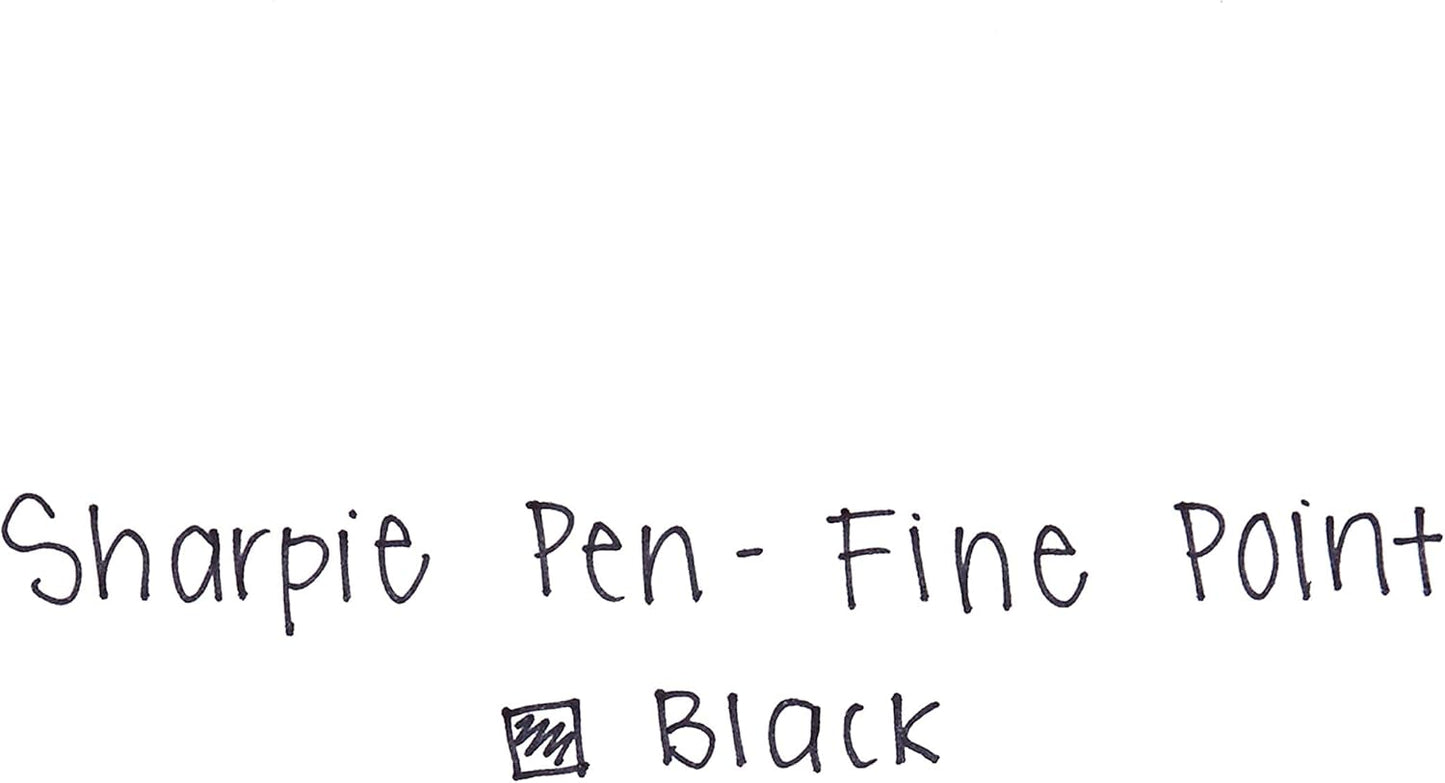 Sharpie Felt Tip Pens, Fine Point (0.4mm), Black, 4 Count - Art Markers, Journaling, Drawing