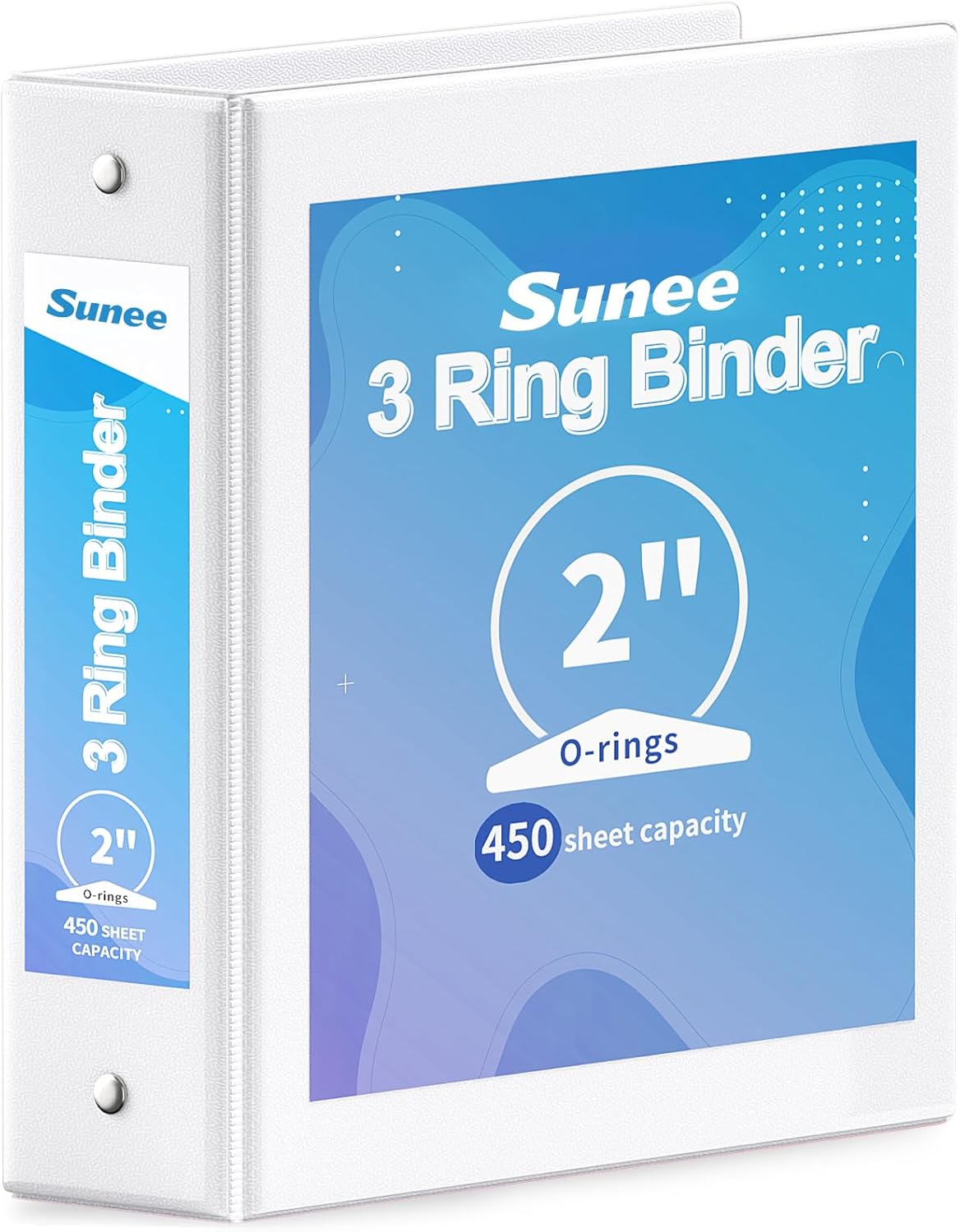 SUNEE 3 Ring Binder 3 Inch 1 Pack, Clear View Binder Three Ring PVC-Free (Fit 8.5x11 Inches) for School or Office Supplies, Pink