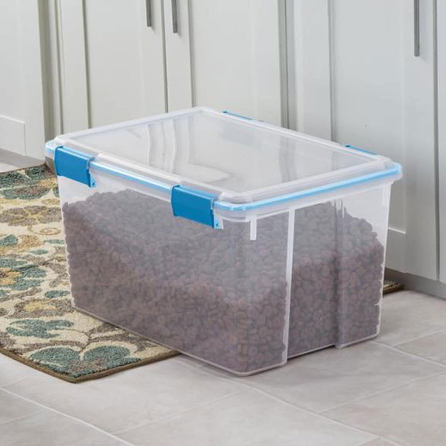 Sterilite 4-Pack Gasket Box, Weather-Resistant Storage Bins with Latching Lids, 32 Quart - Heavy-Duty Organizing Containers for Closet, Bathroom, and Office