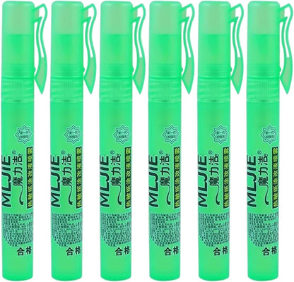 6Pcs White Out Liquid Quick Spray Thermal Paper Eraser with Lid Portable Correction Fluid for Office School Home Paper Writing Mistakes Coverage and Information Protection Secure Erasing