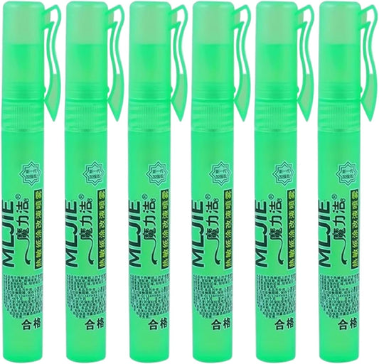 6Pcs White Out Liquid Quick Spray Thermal Paper Eraser with Lid Portable Correction Fluid for Office School Home Paper Writing Mistakes Coverage and Information Protection Secure Erasing