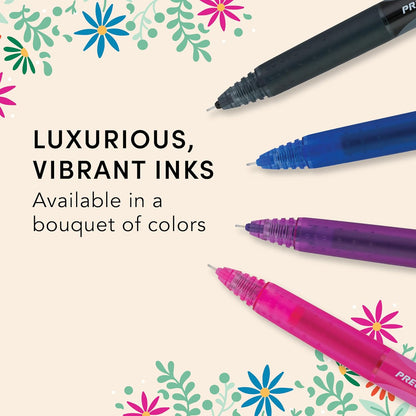 Pilot, Precise Premium Rolling Ball Pens, Floral Collection, Extra Fine Point 0.5 mm, 7 Pack, Ultra-Smooth Writing, Assorted Designs