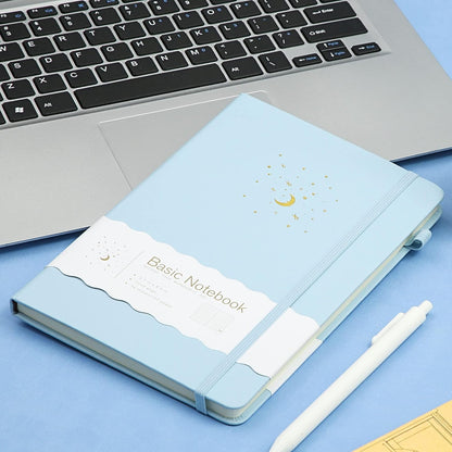 CAGIE Journal Notebook for Women Men, Hardcover Lined Notebooks Journals for Writing Work Journaling Note Taking Diary with Pen Loop (Black Ruled), Gifts, 5.7" x 8.3", 196 Pages