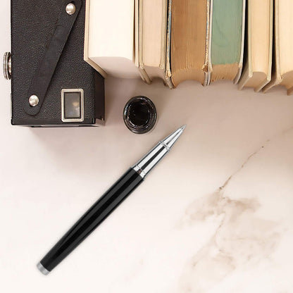 8 Pieces Replaceable Ballpoint Pen Refills Work for Most Brands Pens with Smooth Writing,Free-Flowing German Ink with Medium 0.5mm Ballpoint Tip(Black Refills and Length 4.4inch)