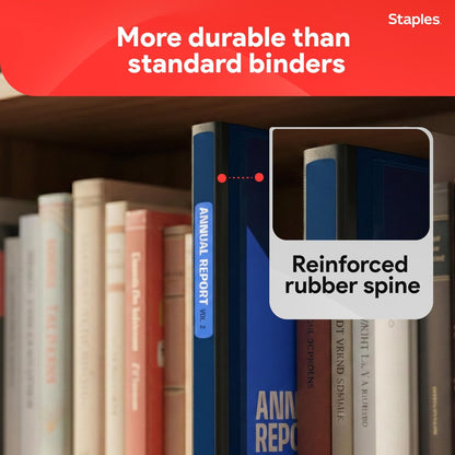 Staples Better Binder 2-Inch D-Ring View Binder, Reinforced Spine, Holds Up to 540 Sheets, Teal, for Office & School
