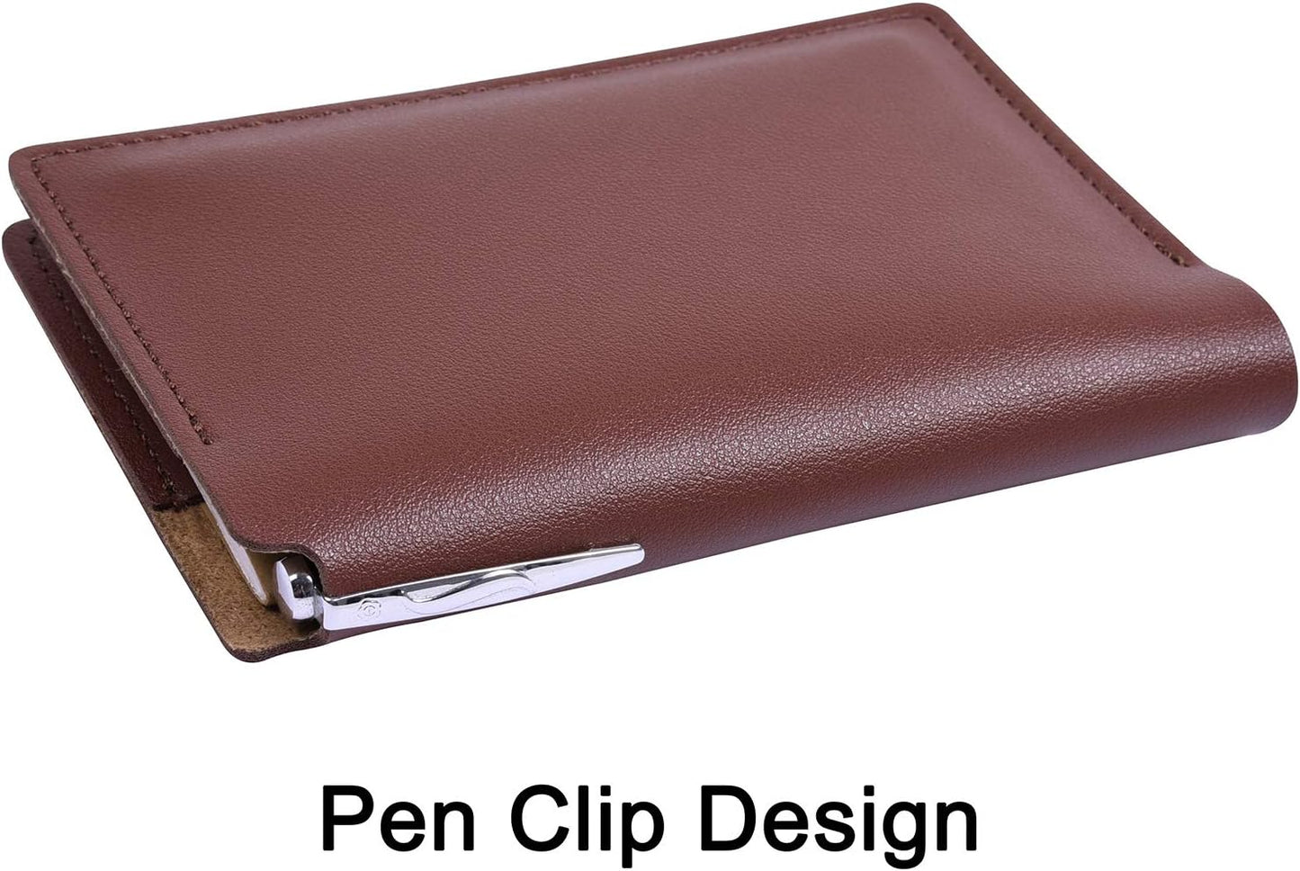 Wisdompro Journal Cover, 2 Pack PU Leather Notebook Cover for Field Notes, or other 3.5" x 5.5" Pocket Notebooks - Blue