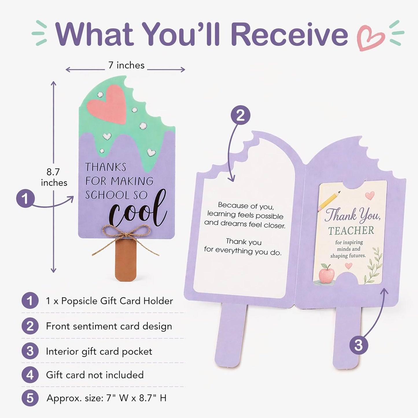 Wooden Cute Pencil Gift Card Holder 3.36x6 inches, Graduation Cash Holder for Class of 2026, Teacher Appreciation Gifts, Creative Money Gift Idea for Students, Teacher Gift, Teacher Appreciation Gifts