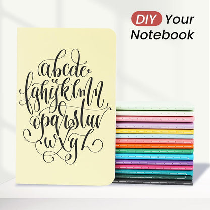 Oucaru 48PCS Pocket Notebook, 3.5" x 5.5", 8 Color, 52 Pages Blank Notebook Mini Notebook Journal, Small Notebook Memo Notepad for Students, Traveler, School Supplies