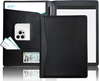 Padfolio Portfolio Organizer Legal Pad Holder Padfolio Folder Leather Portfolio Storage Clipboard Notepad with Cover for Letter Size A4 Writing Pad for Business and School Office