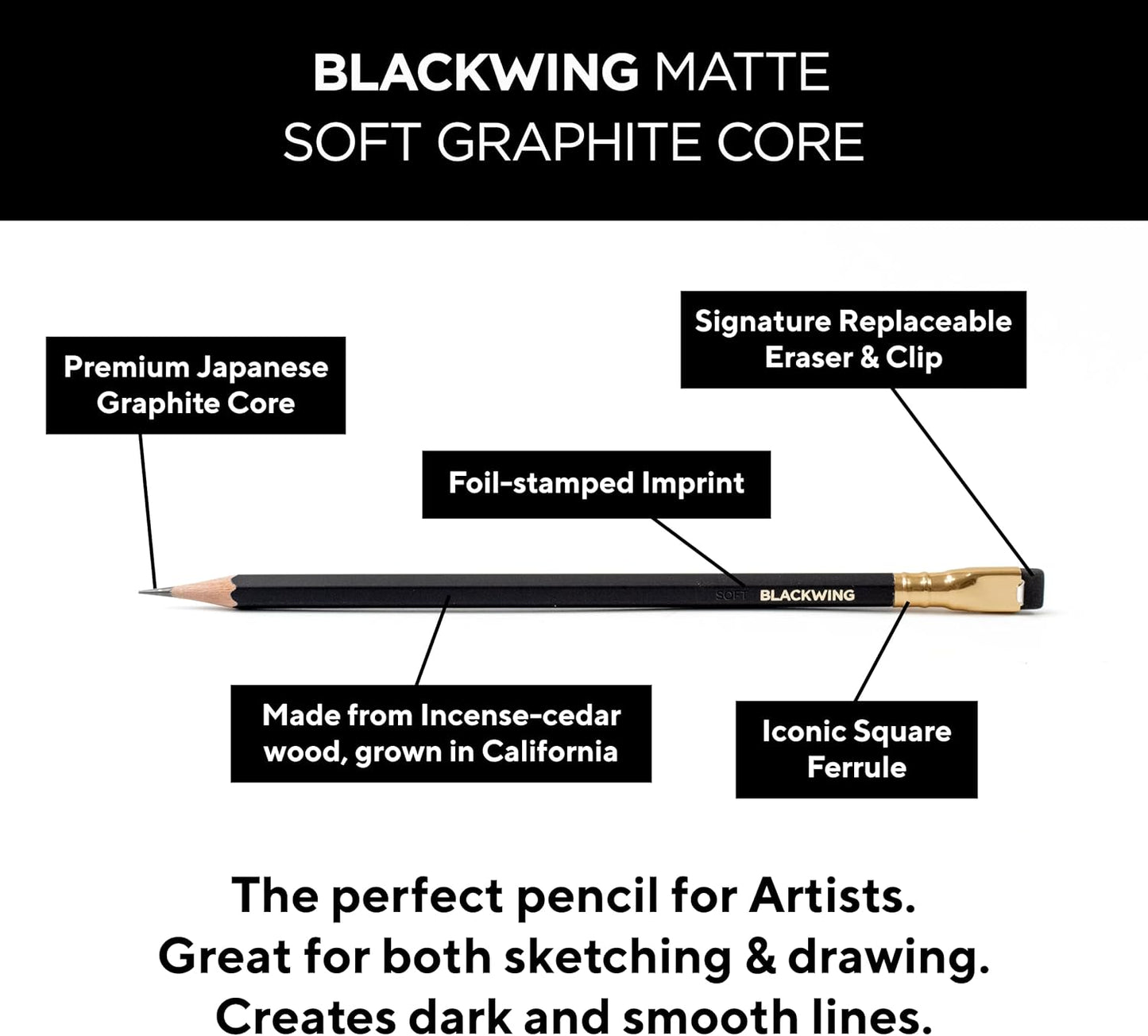 Blackwing Palomino 602-12 Count Pencils with Heritage, Gray