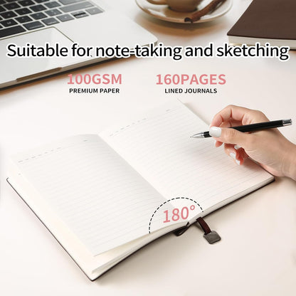 Lined Journal Notebook for Women A5 Softcover Journals for Writing 160 Pages Daily Journaling College Ruled Notebooks for Work School Note Taking, Business 6.38'' X 8.28''
