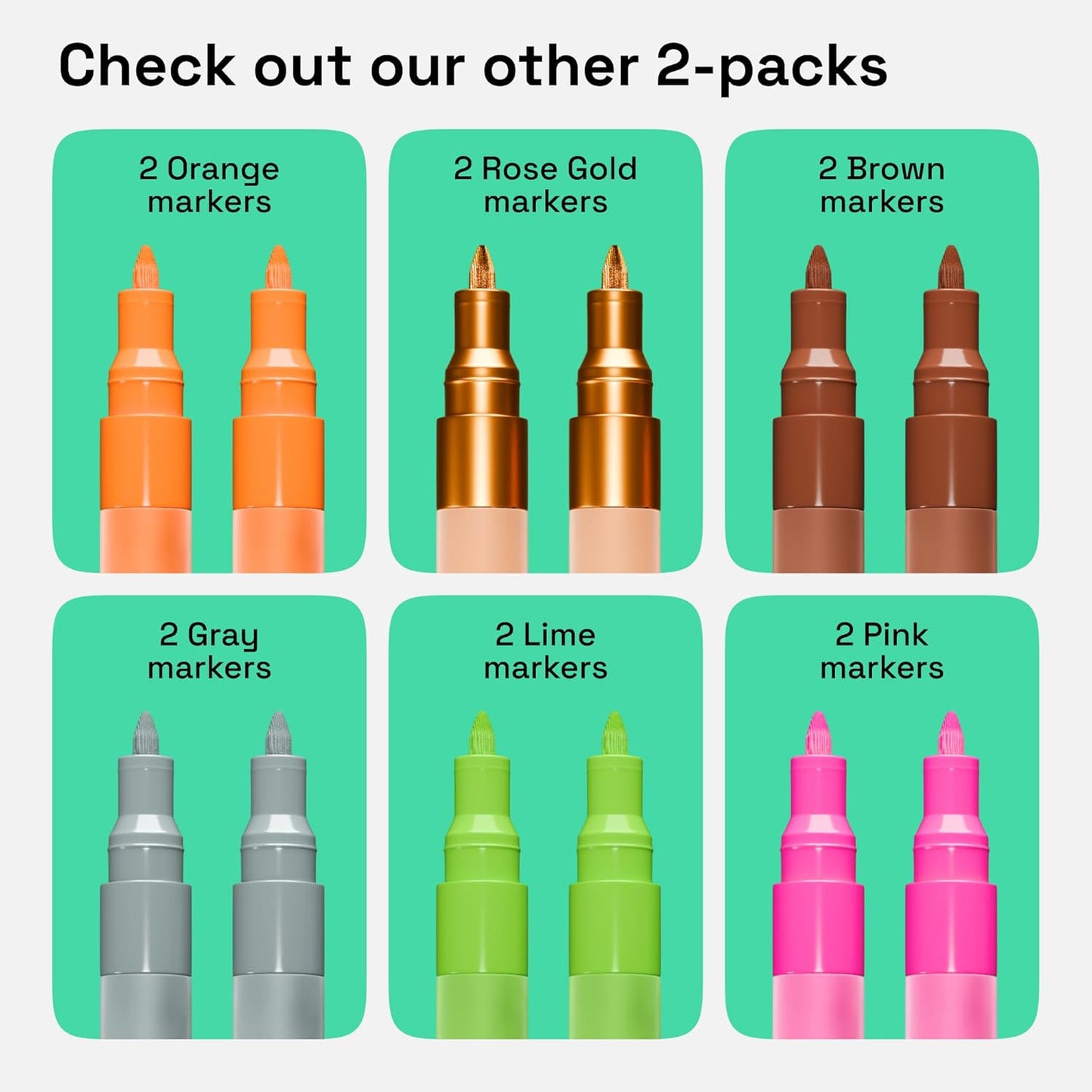 ARTISTRO 2 Gold Acrylic Paint Markers - 0.7mm Extra Fine-Tip Metallic Paint Pens - Perfect for Crafting, Art Projects, & More