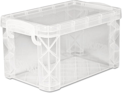 Advantus 40307 Super Stacker Storage Boxes, Hold 400 3 x 5 Cards, Plastic, Clear
