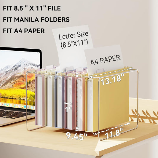 Ansook 12 Pack Hanging File Folders, Plastic Letter Size File Folders Hanging with Tabs, Heavy Duty 1 Inch Expansion, Pastel Hanging Organizers for Filing Cabinet, Home Office School Document Storage